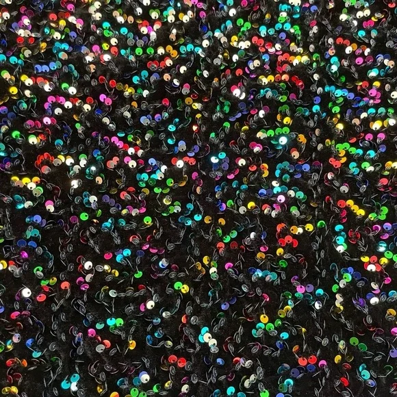 Vici Lush Faye Black Sequin Velvet Base One Shoulder Mini Dress Size XL NWT - Picture 4 of 7